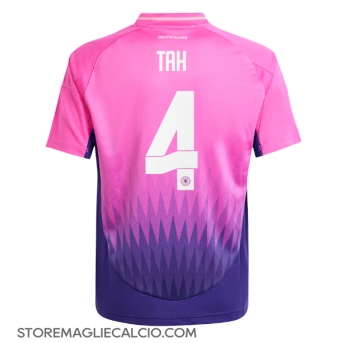 Germania Jonathan Tah #4 Maglia Gara Trasferta Repliche Europei 2024
